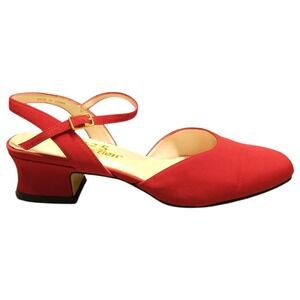 The 9.2.5 Collection Jennie‎ Heels Womens 6M Red Buckle Strap Slip On 6148100